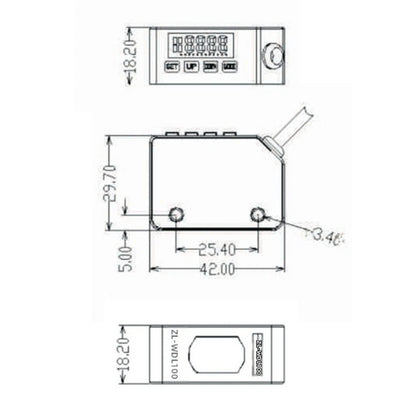 Digital Photoelectric Sensor 12-24V NPN PNP IP65 Rated