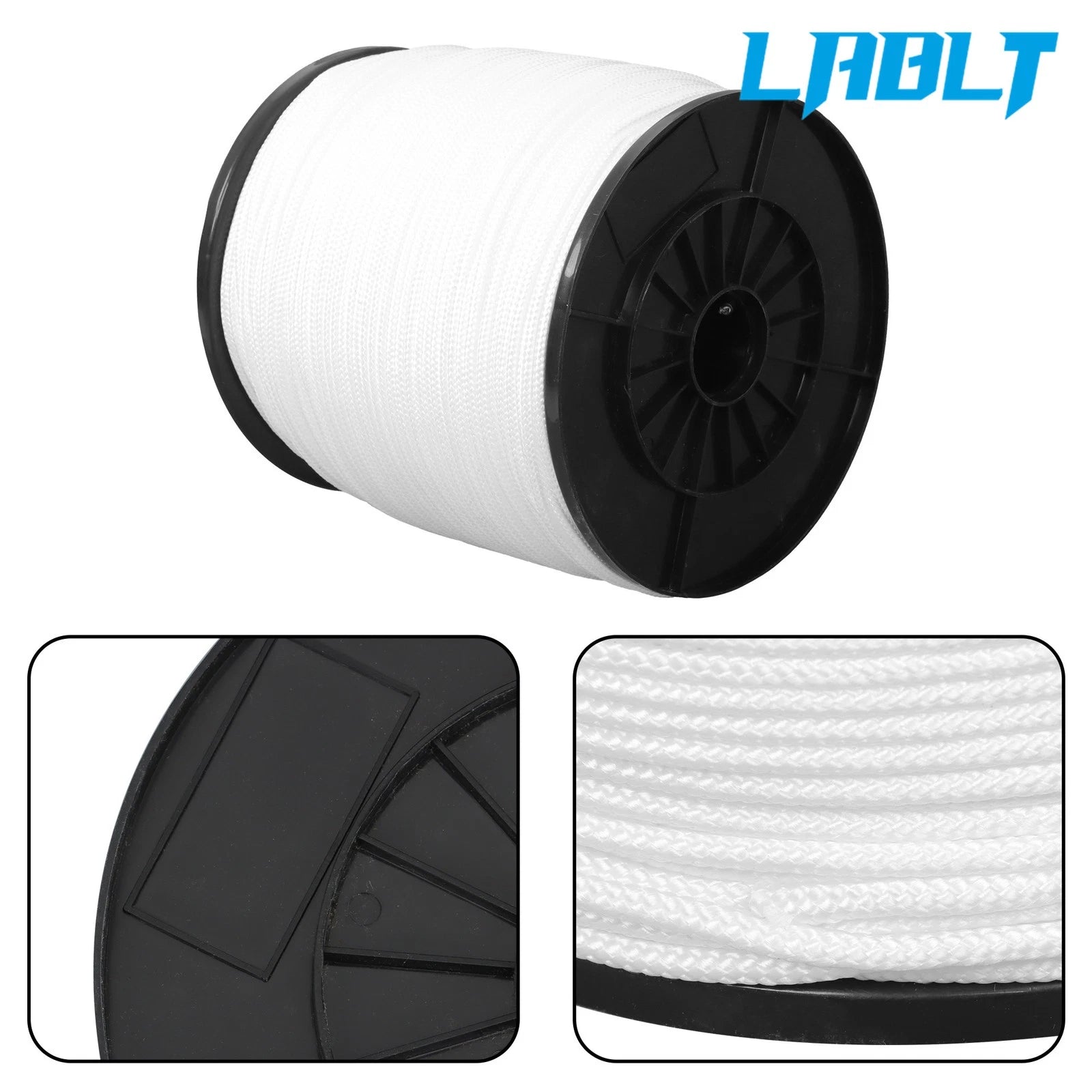 3/16 Inch Nylon Solid Braid Rope for Various Applications (1000ft)