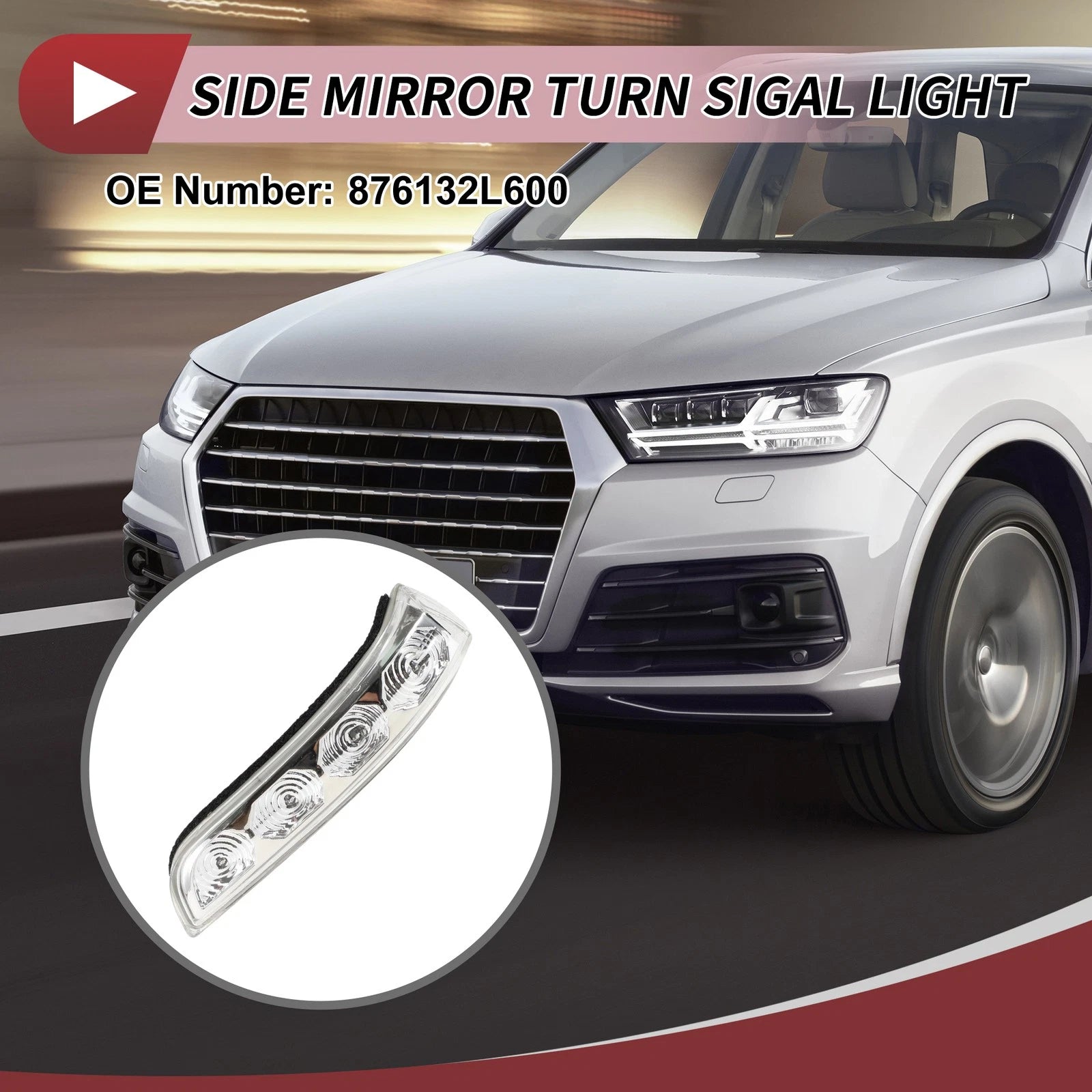 Turn Signal Mirror Light Replacement for Hyundai I30 2009–2012 Left LED