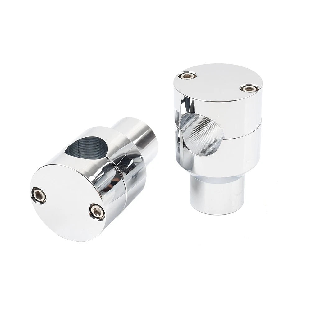 7/8" Handlebar Riser Clamp Mount Kit Chrome for Harley Honda