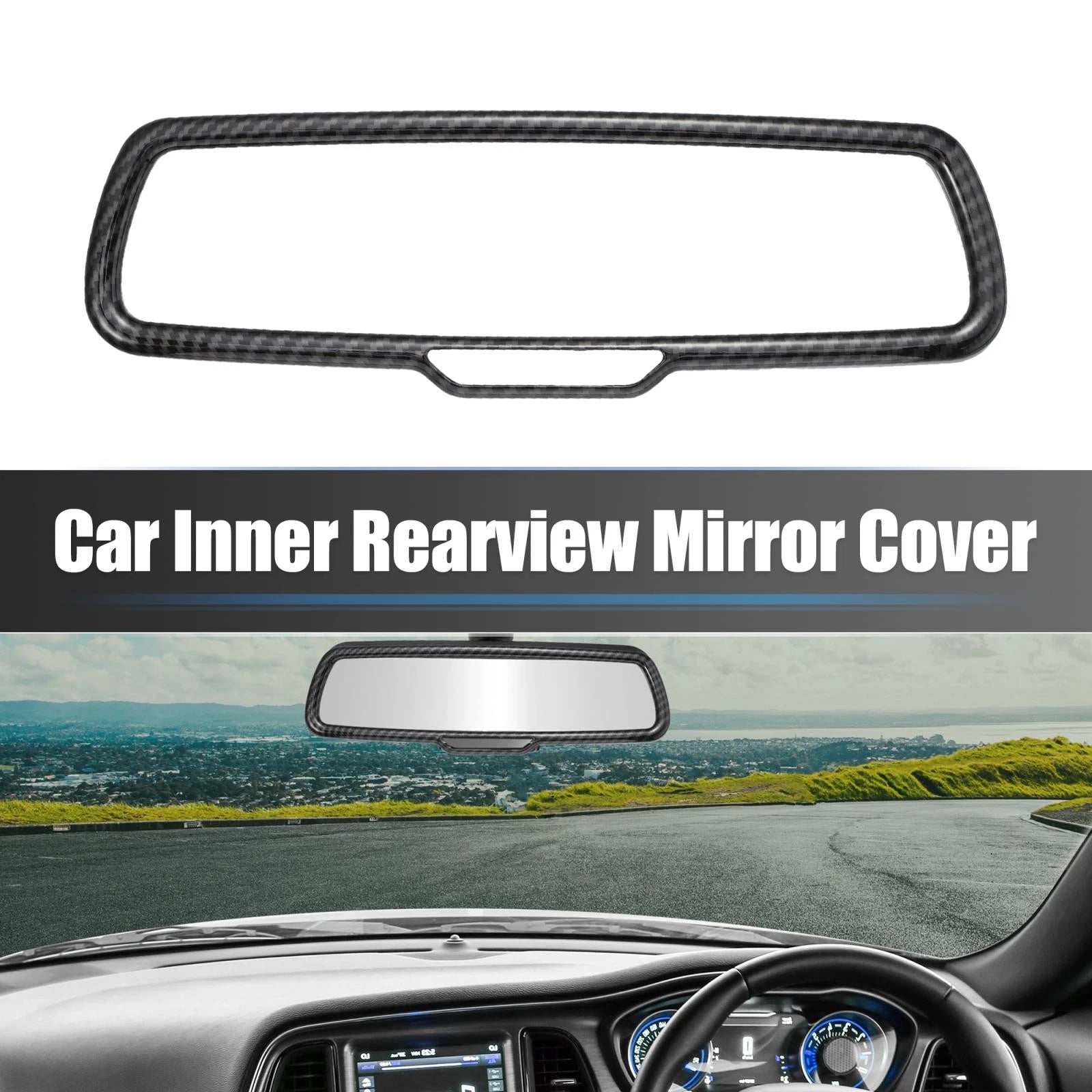 Rearview Mirror Cover ABS for Dodge Charger Challenger (2015–2023)