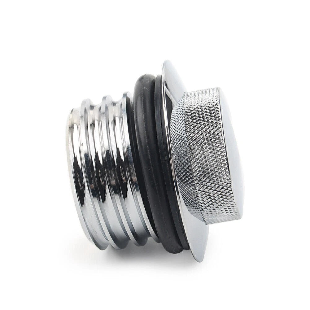 Flush Pop Up Reservoir Gas Cap for Harley Davidson (Chrome)