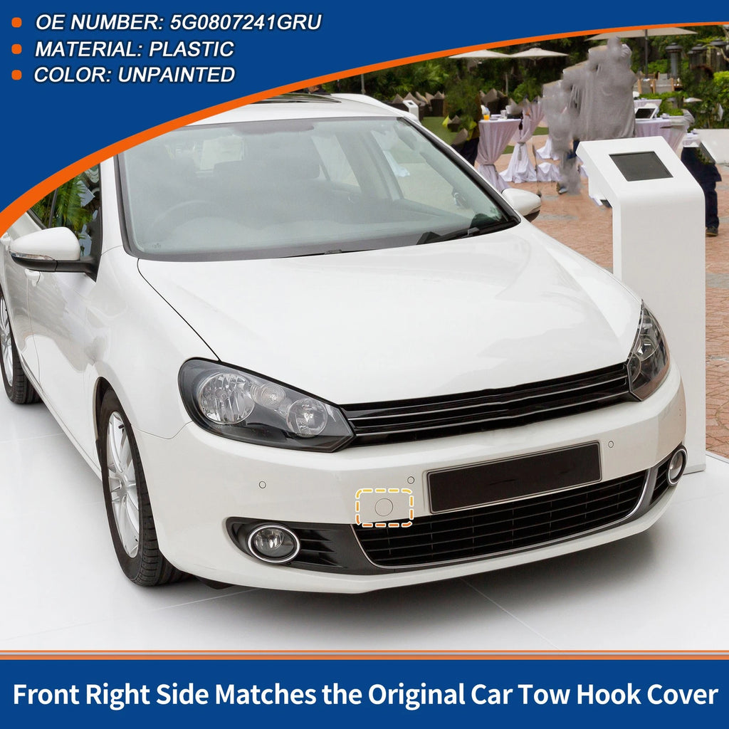 Front Tow Hook Cover Replacement for Volkswagen Golf VI (2010–2014)