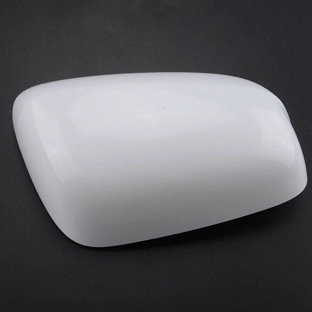 White Mirror Cover for Honda Fit/Jazz (2009–2013) - ABS Plastic
