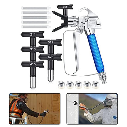 12X Airless Paint Sprayer Kit with Nozzle Tips, Filter Mesh, Guards