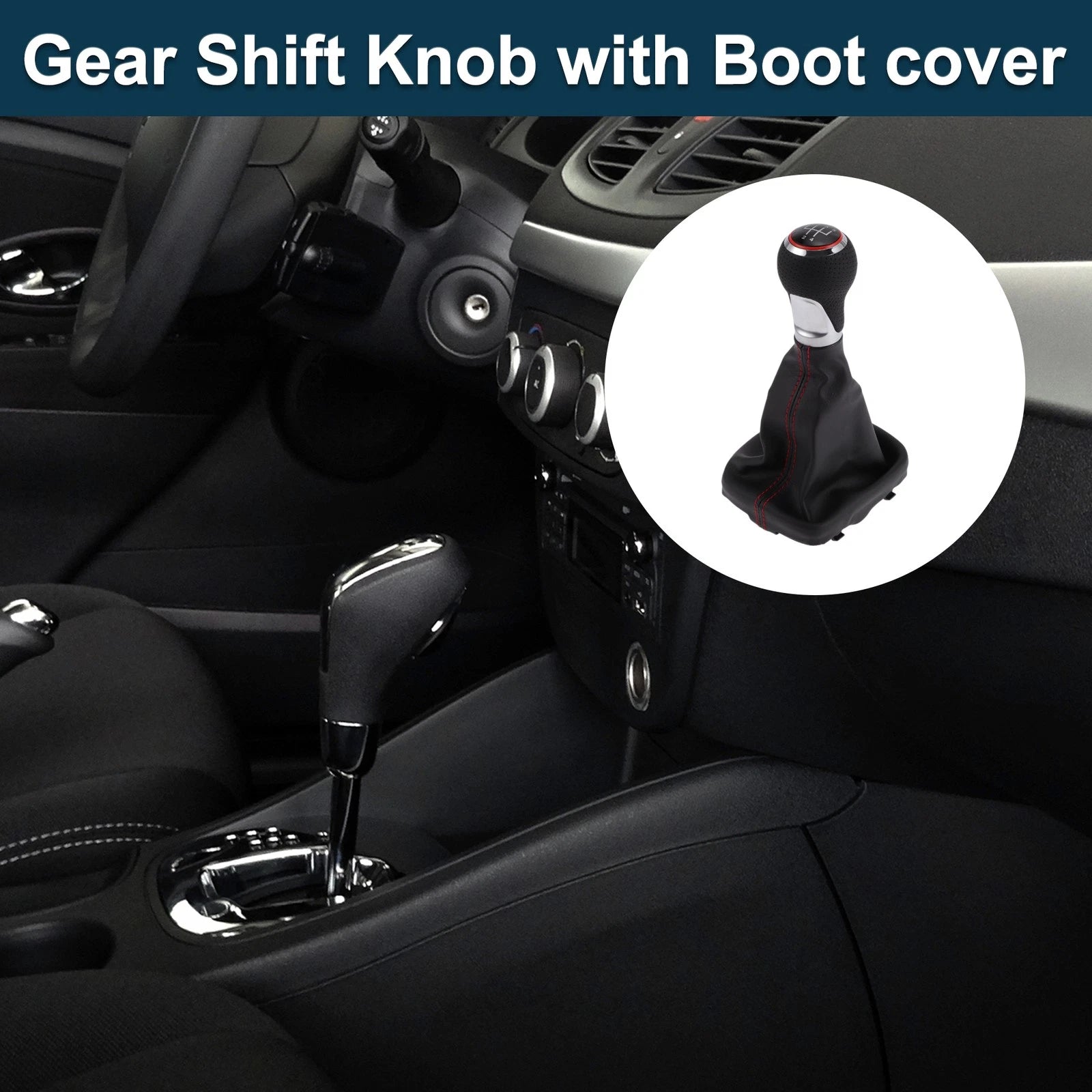 Gear Shift Knob with Boot Dust Cover Replacement for Audi A3 S3 8P (2003–2013)