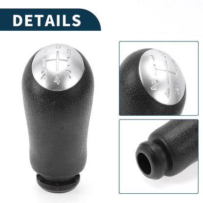 5 Speed Manual Gear Shift Knob for Renault Megane II (2002–2008) Black Plastic