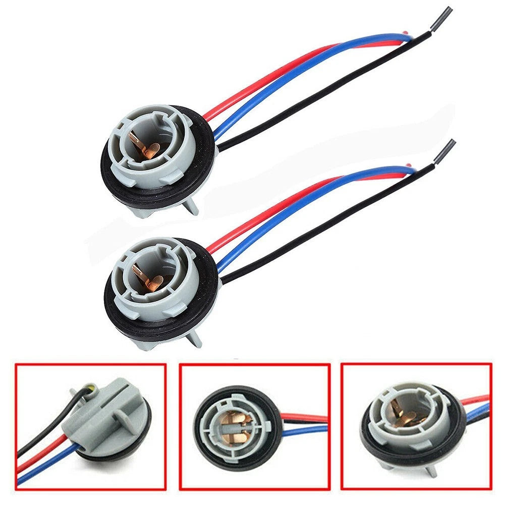 1157 LED Stop Brake Turn Light Bulb Socket Harness for Universal