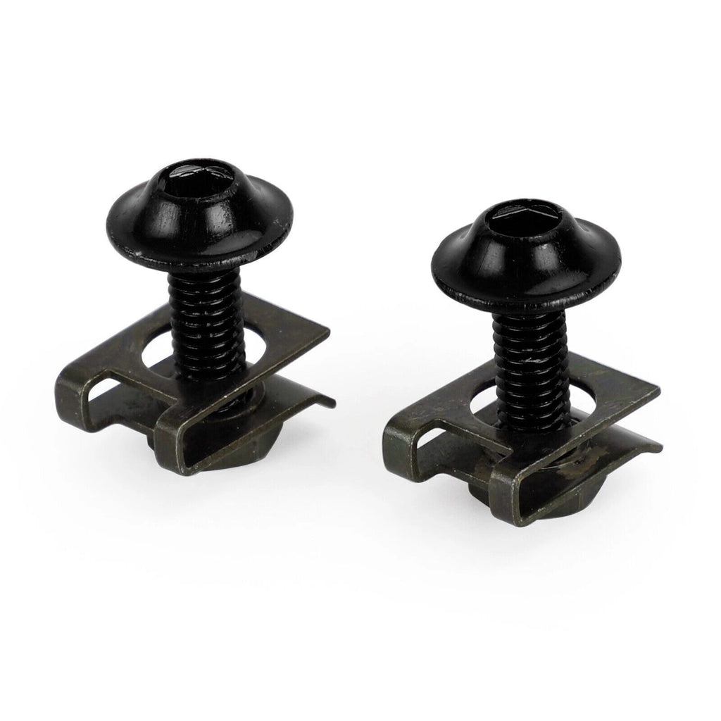 10X Aluminum Fairing Screen M6x20mm Screw Bolts Clips for Motorcycle