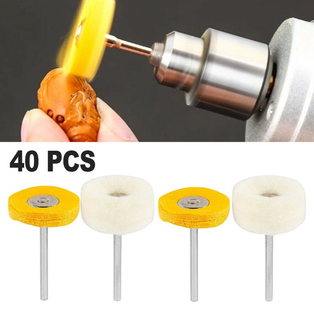 40x Polishing Mop Wheel Buffing Pads for Rotary Tool