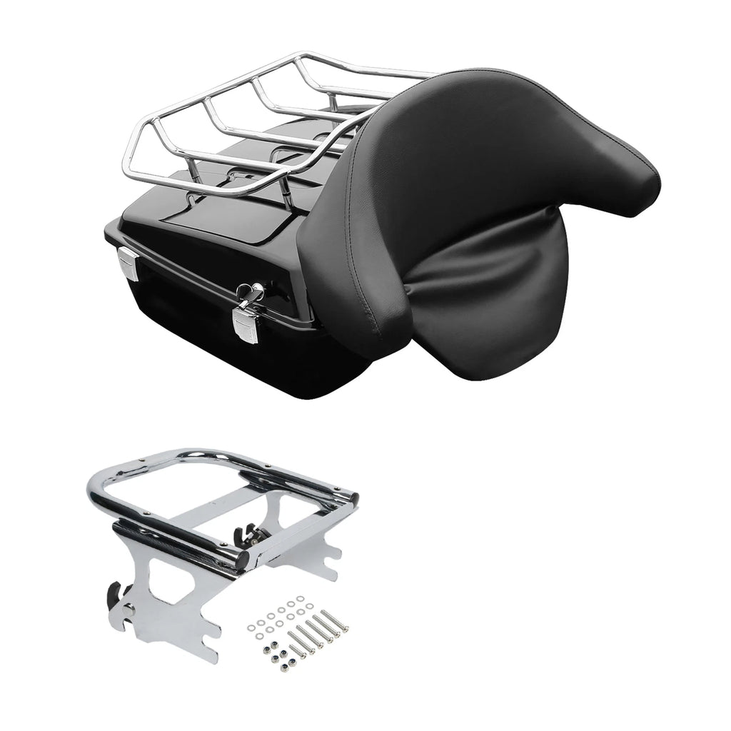 Chopped Trunk Backrest Mount Rack for Harley Touring (1997–2008)