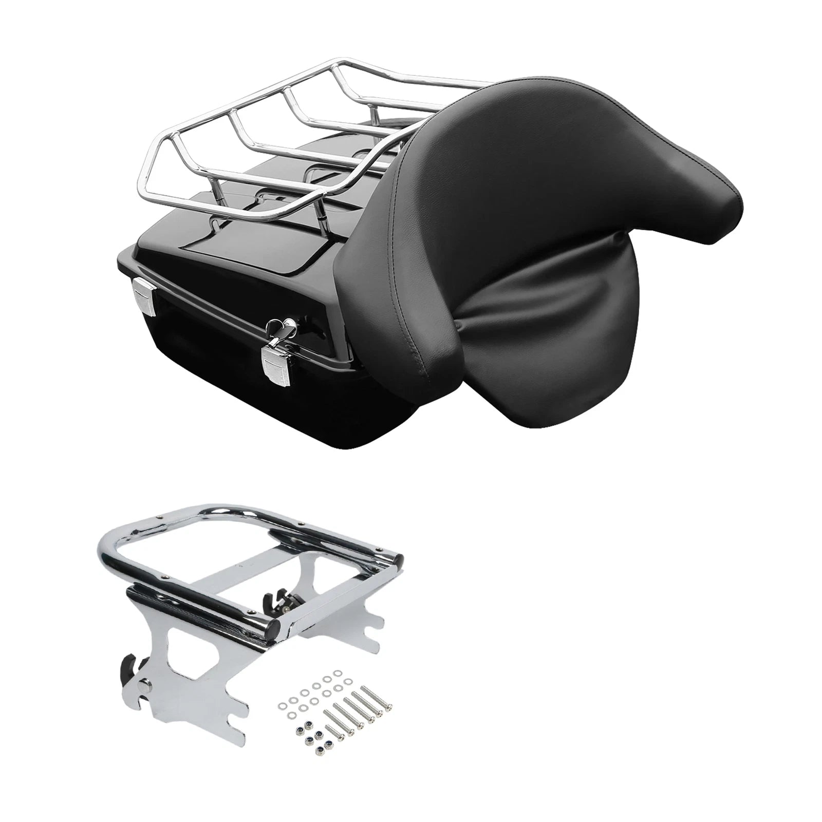Chopped Trunk Backrest Mount Rack for Harley Touring (1997–2008)
