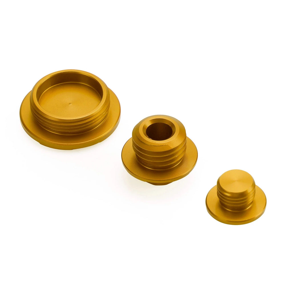 Crankcase Cover Oil Filler Plug Kit Gold for Honda CRF450R CRF450X (2005–2016) T9