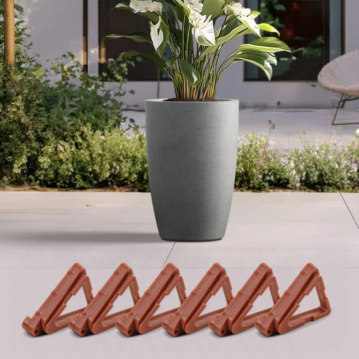 48PC Set of Ventilated Flower Pot Gaskets for Root Rot Prevention