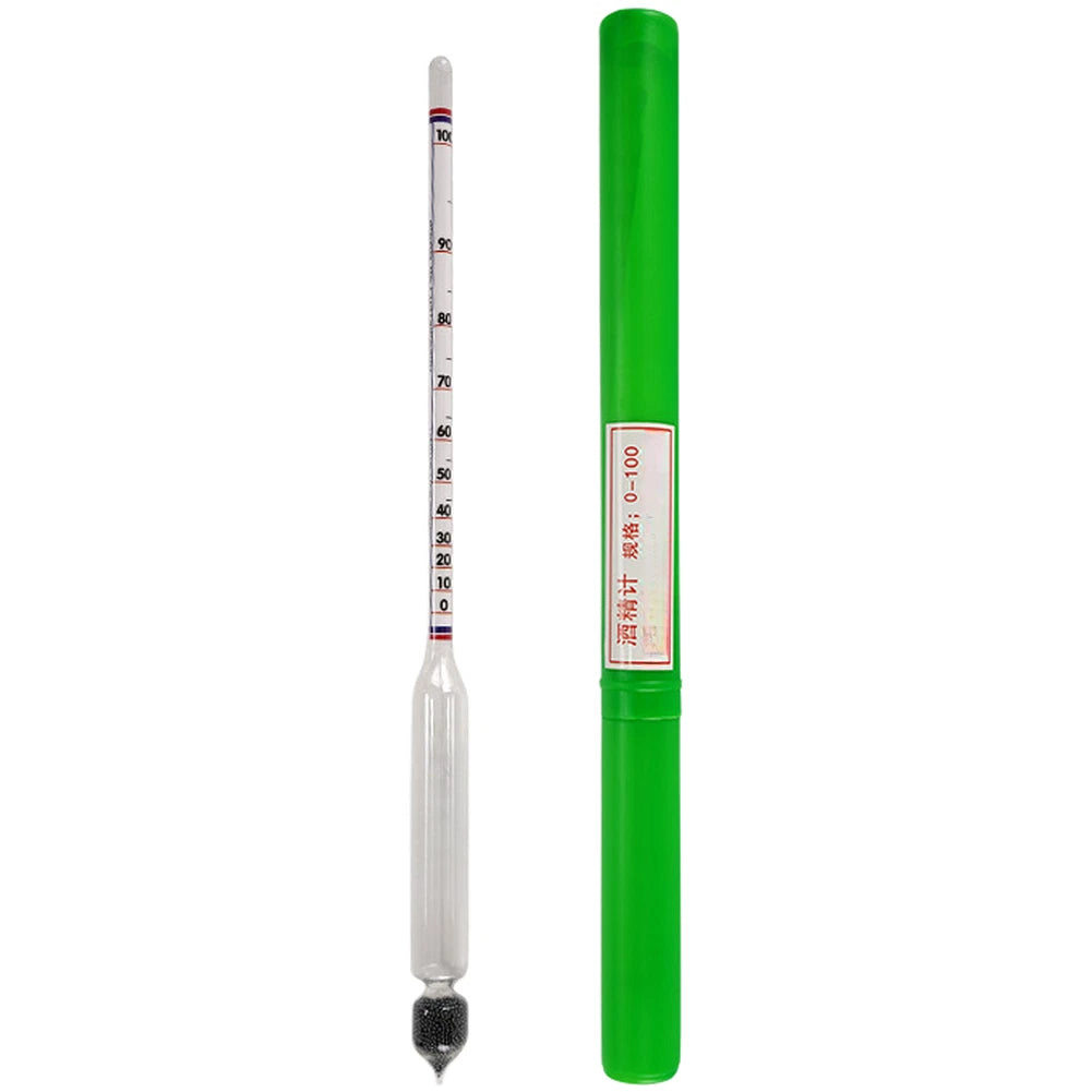 Degree Tester Hydrometer for Liquids 0-100 Scale Safe Transparent Glass