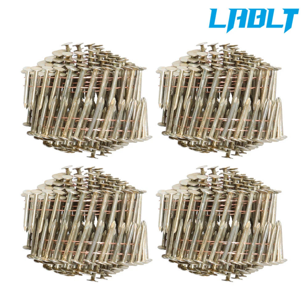 Coil Roofing Nails 7200 Pcs 1-1/4" 15 Degree Galvanized 3/8" Head Diameter