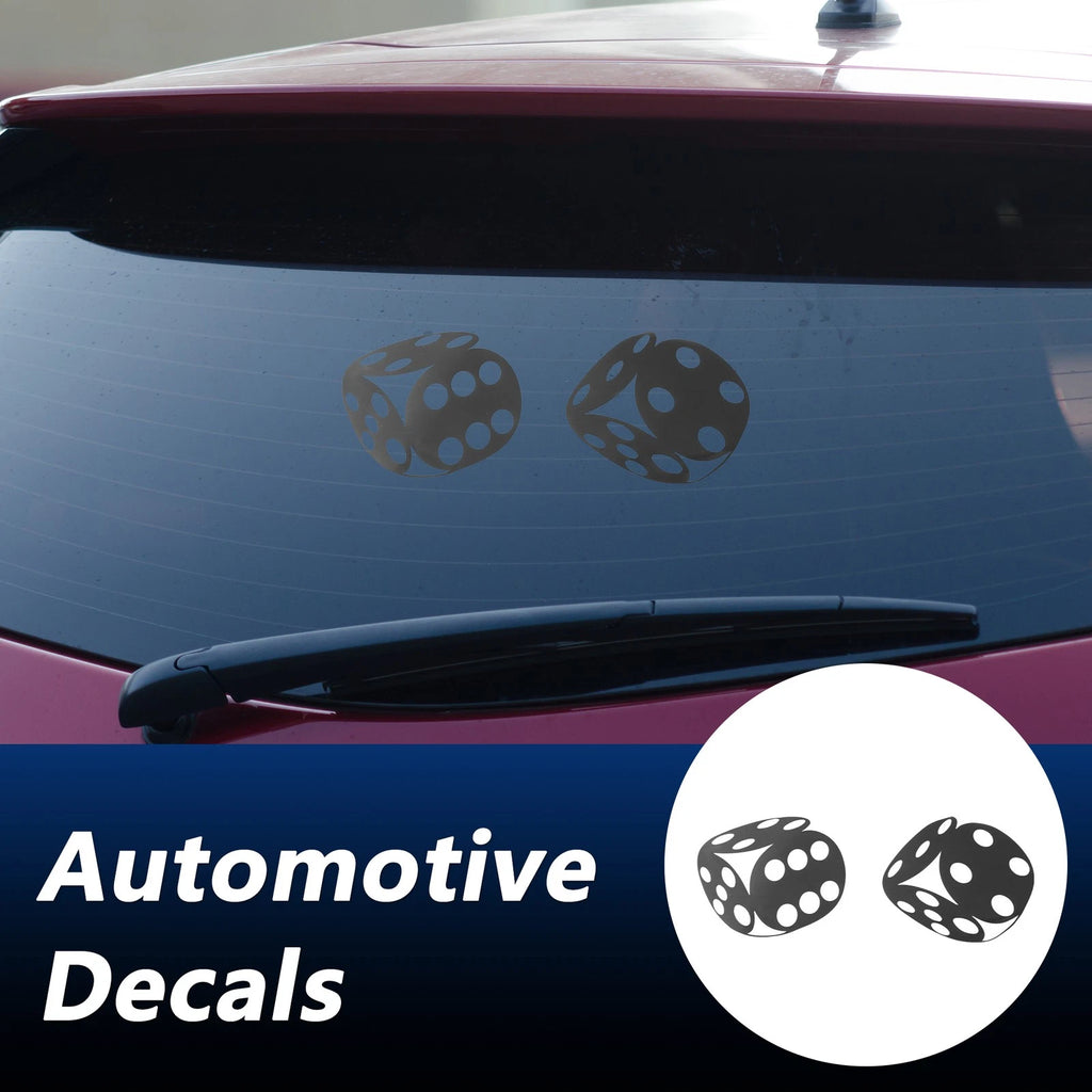 Reflective Bumper Decal for - Black Dice