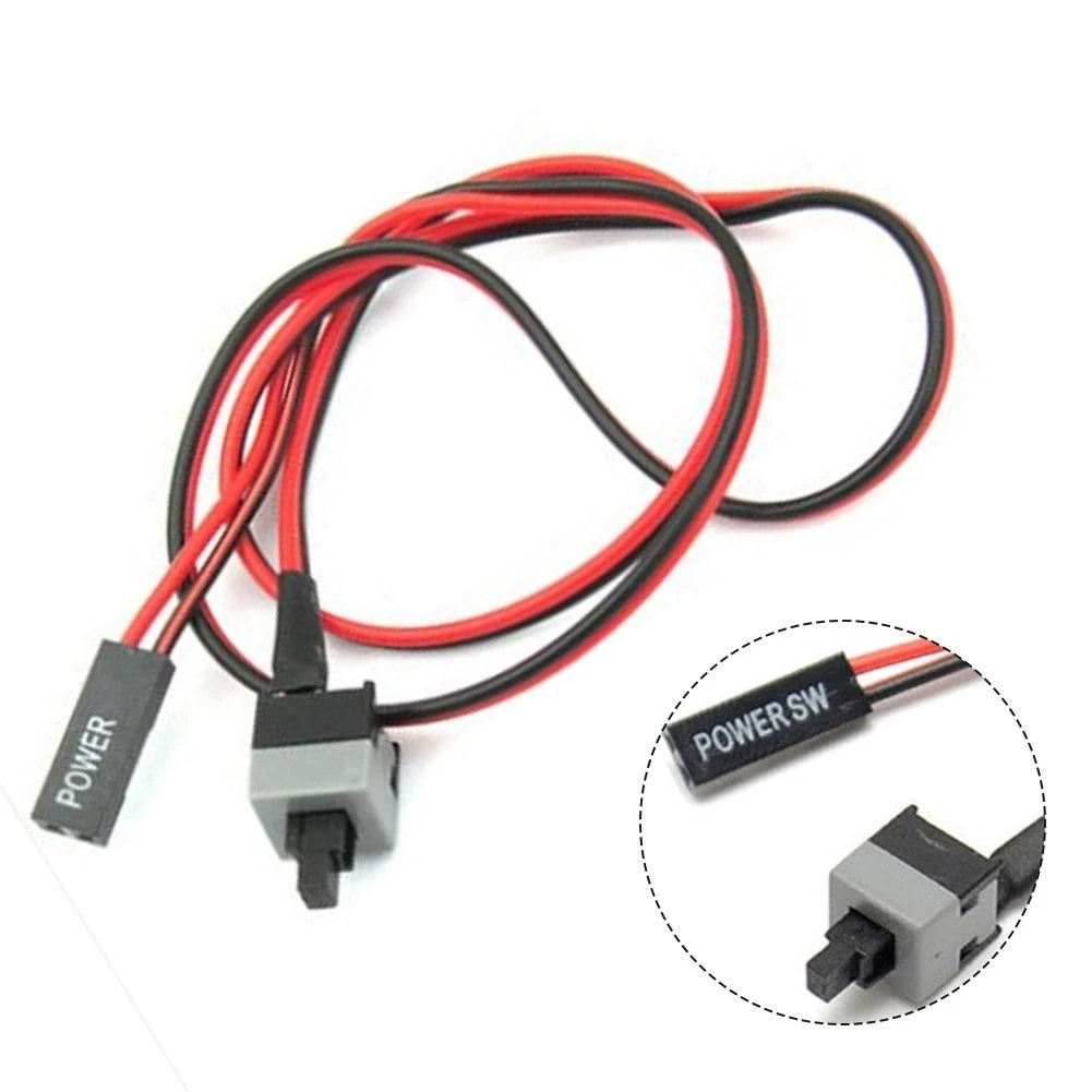 50PCS Power Reset Switch Cable for PC Motherboards (05m & 1m Length)