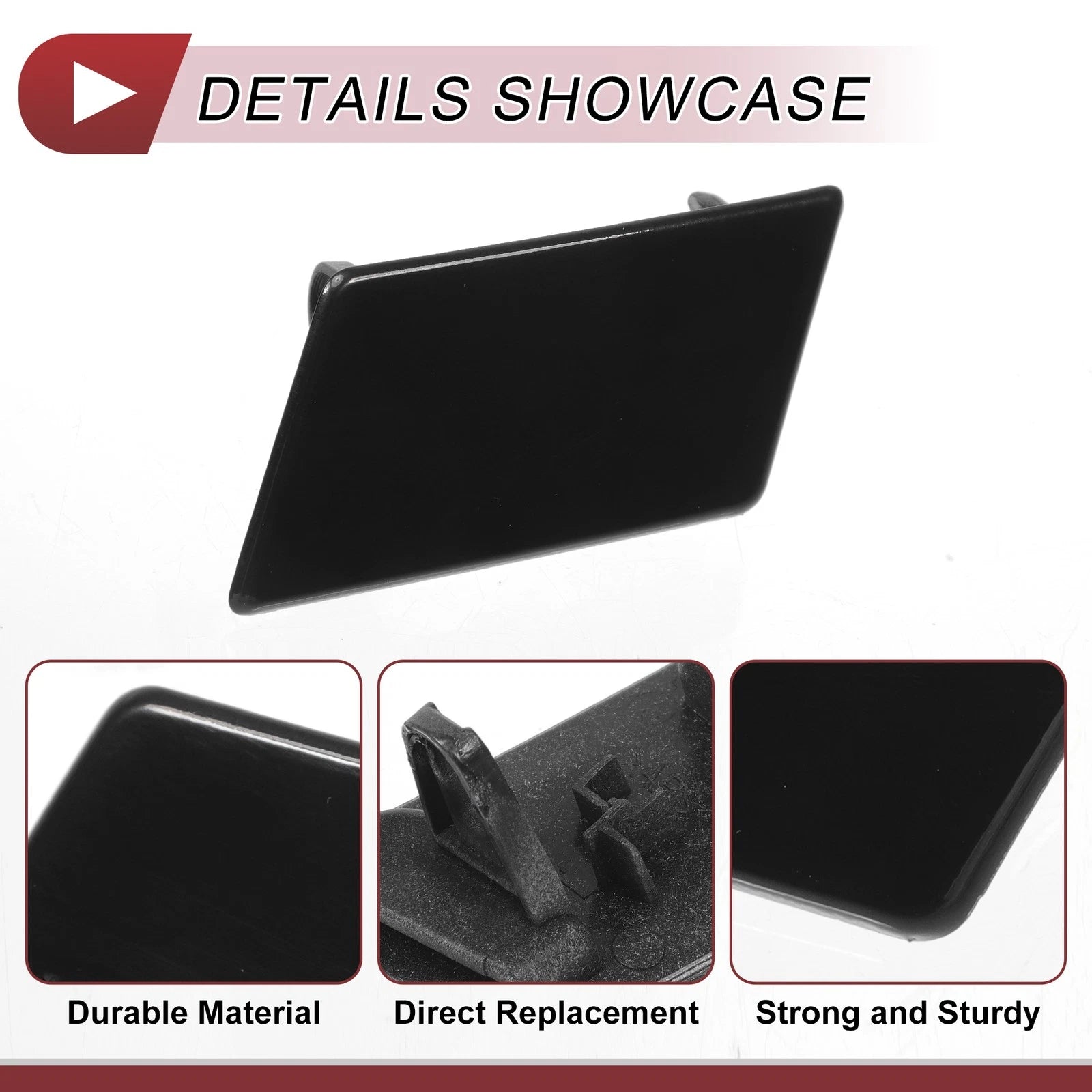 Front Left Washer Nozzle Cover Cap for Jaguar XFR (2012–2015) Black