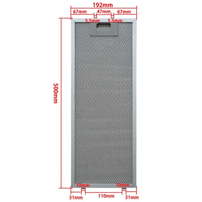 Replacement Filter for Teka 61874021 (500 x 192 mm, Aluminized Grease Mesh)