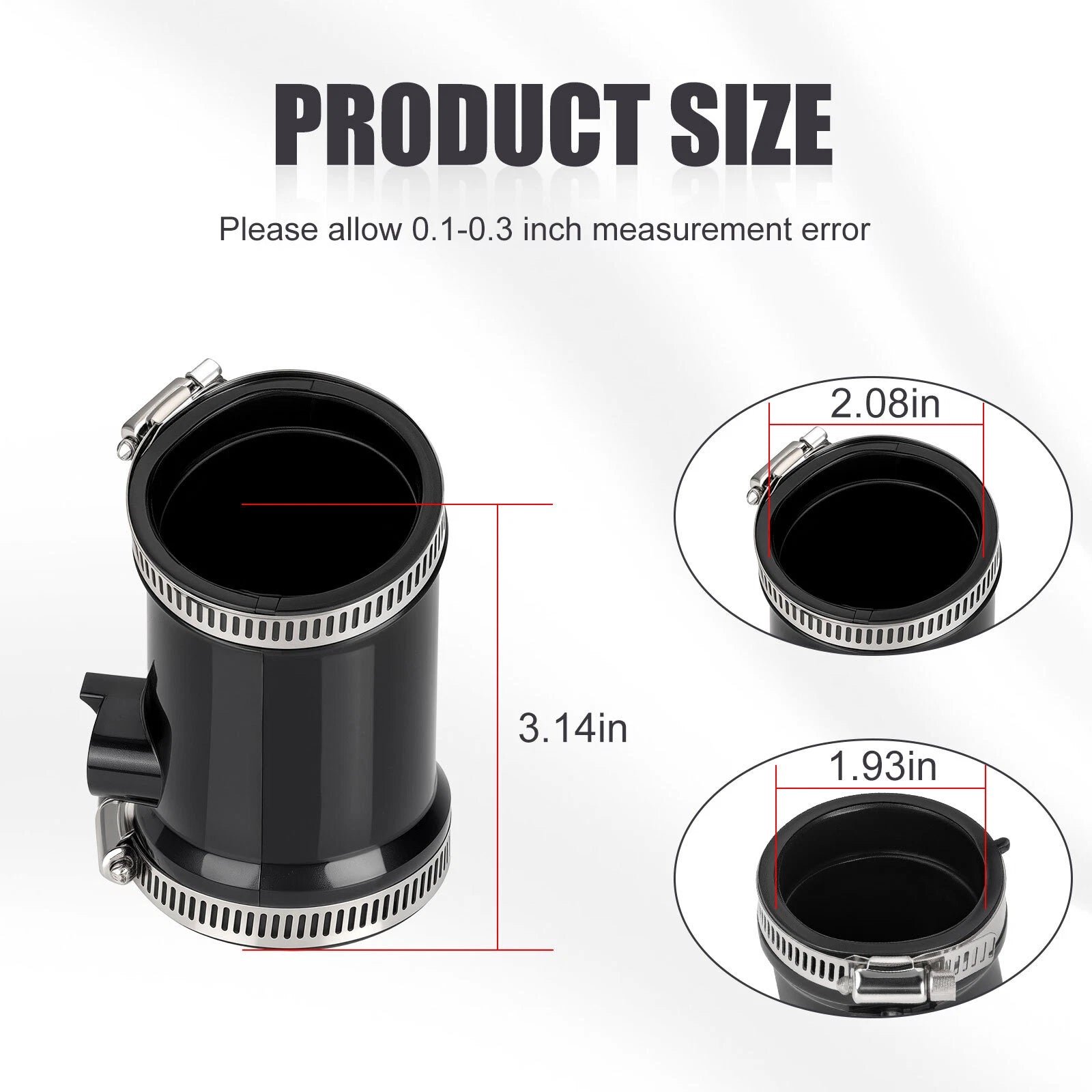 Air Cleaner Boot Joint for Yamaha Grizzly Kodiak 400 Wolverine 450 (1999–2006) 5ND-E4453-00