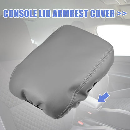 Car Center Armrest Cover for Honda Accord 2018–2022 Gray with Gray Stitch