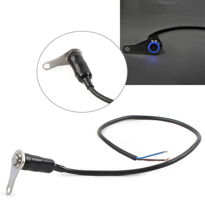 1Pc Blue LED Push Button Switch for Motorcycle Handlebar (12V)