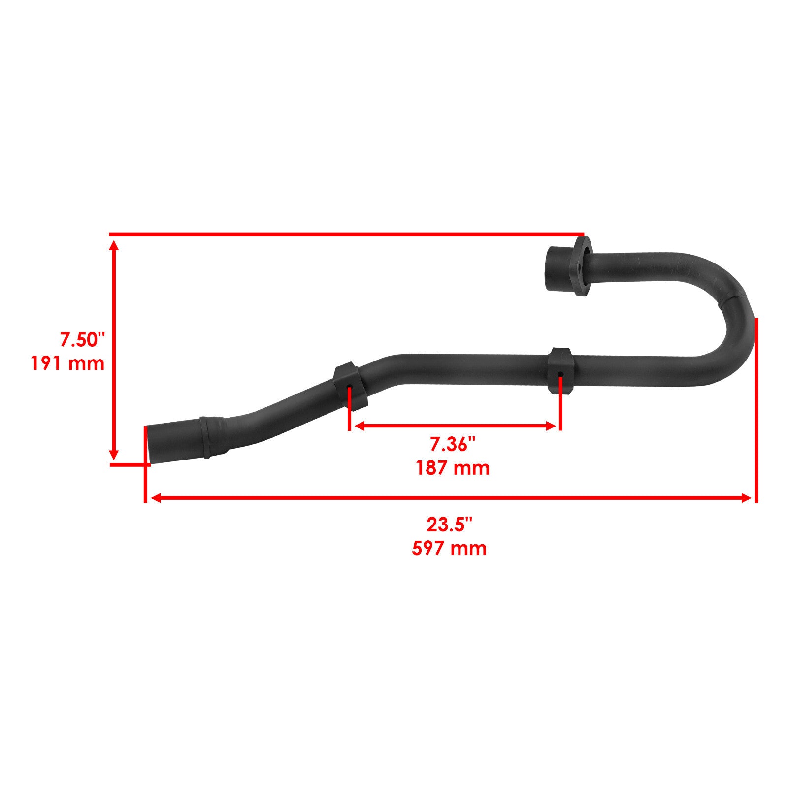 Exhaust Muffler Pipe with Gaskets for Honda 18320-HM3-000 (2006–2006)