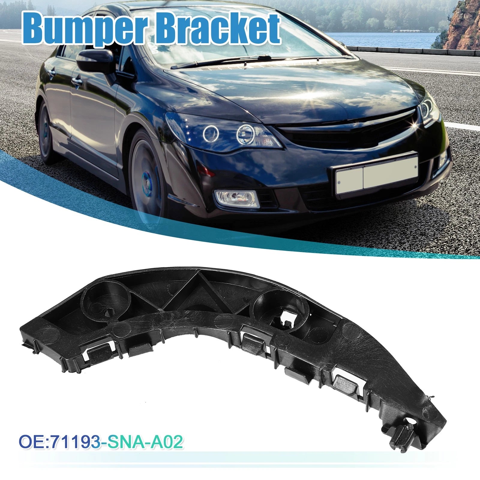 Left Side Front Bumper Bracket Replacement for Honda Civic (2006–2011)