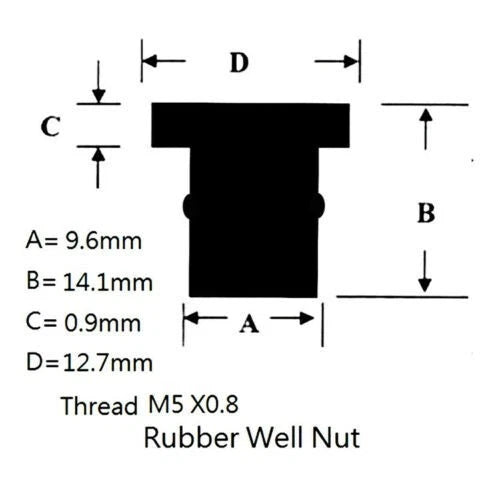 10X Well Nut for Motorcycle Windshield Replacement (M5)