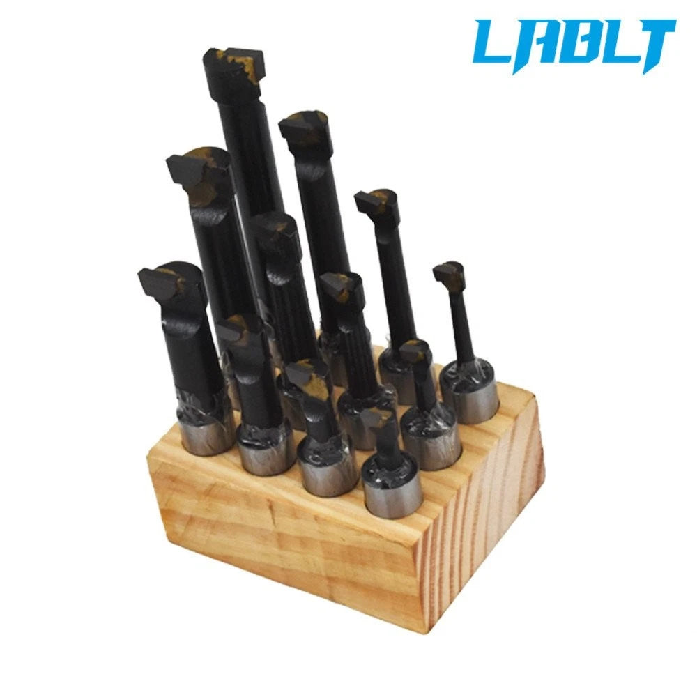12 Pack Boring Bar Set for Lathe - 5/8" Carbide Tipped Bars