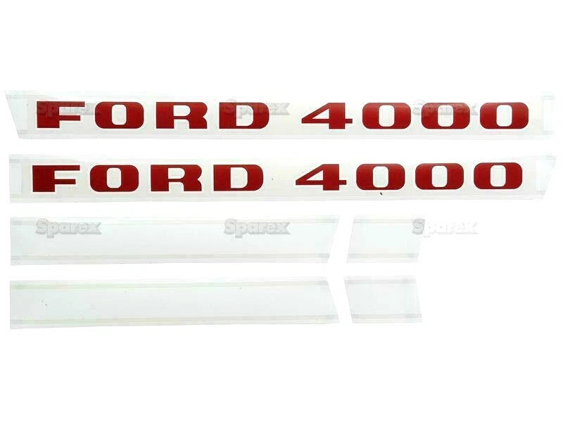Bonnet Decal Set for Ford 4000 Force Tractors (1965–1975)