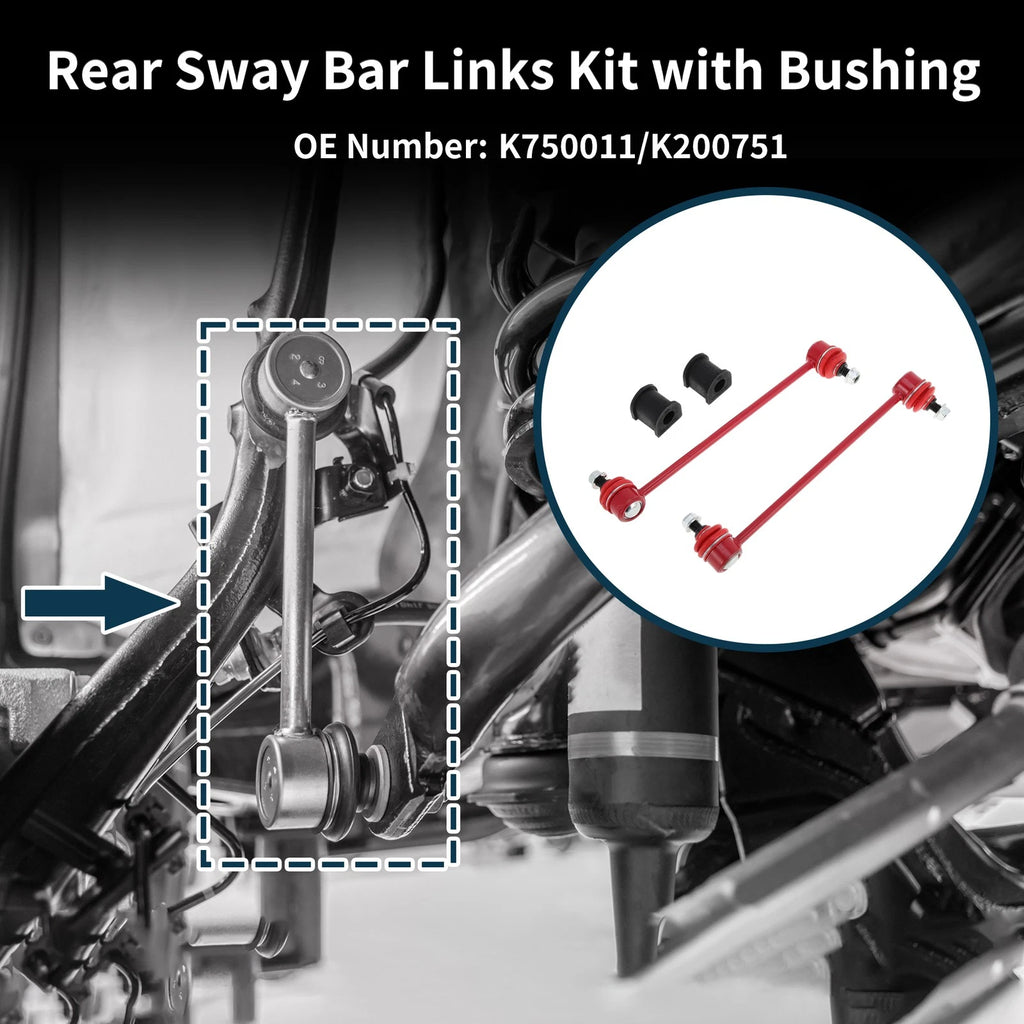 Rear Stabilizer Bar Links 2 Pcs Bushing Replacement for Toyota Camry (2002–2011)