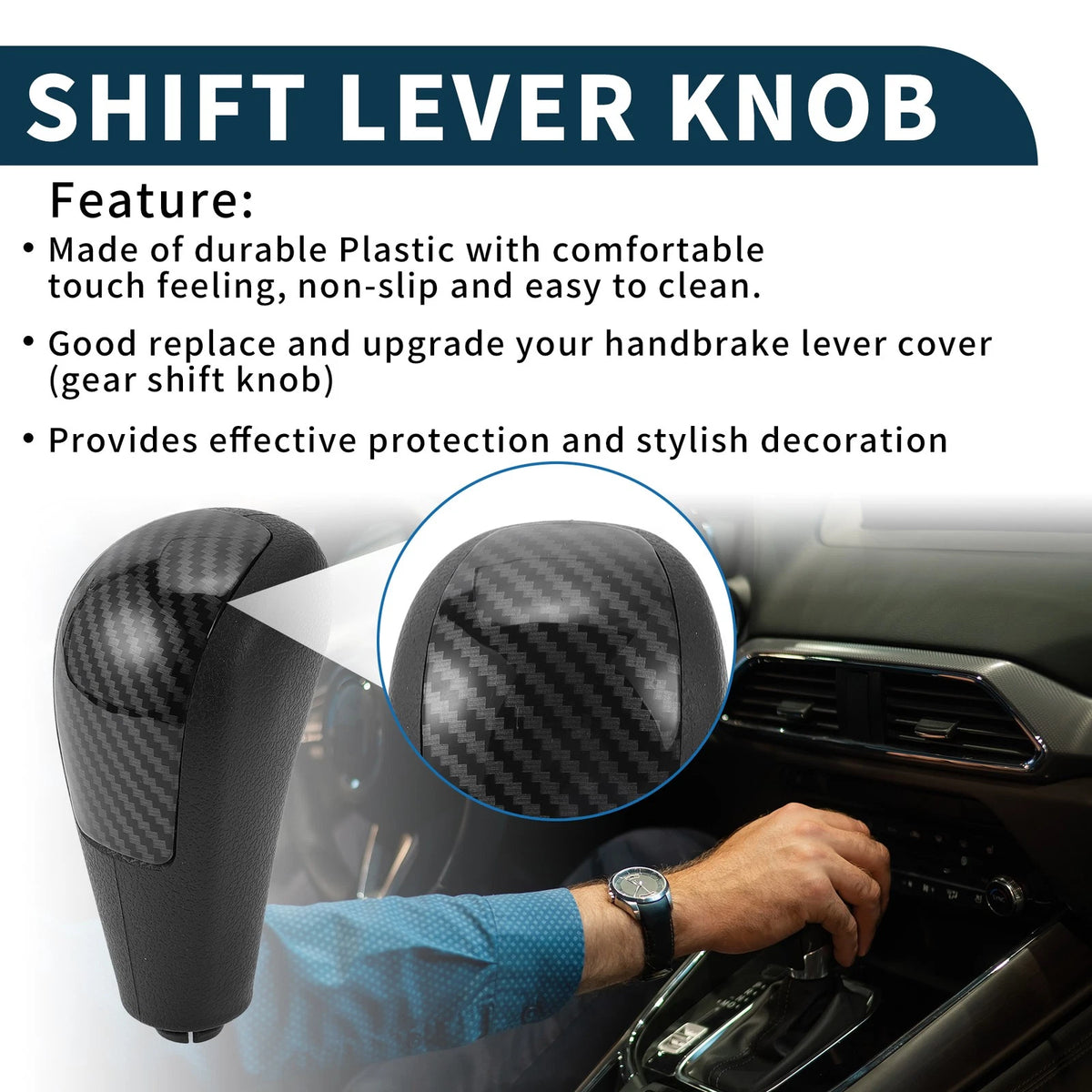 Automatic Gear Shifter Knob for Ford Focus MK2 (2005–2012) Plastic Black