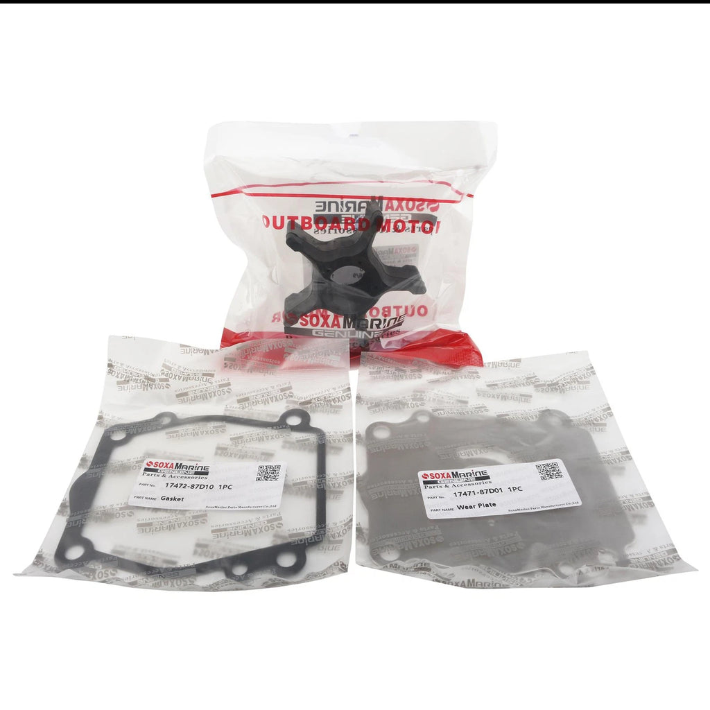 Water Pump Impeller Repair Kit for Suzuki 150 175 200 225 HP (17400-87D00)