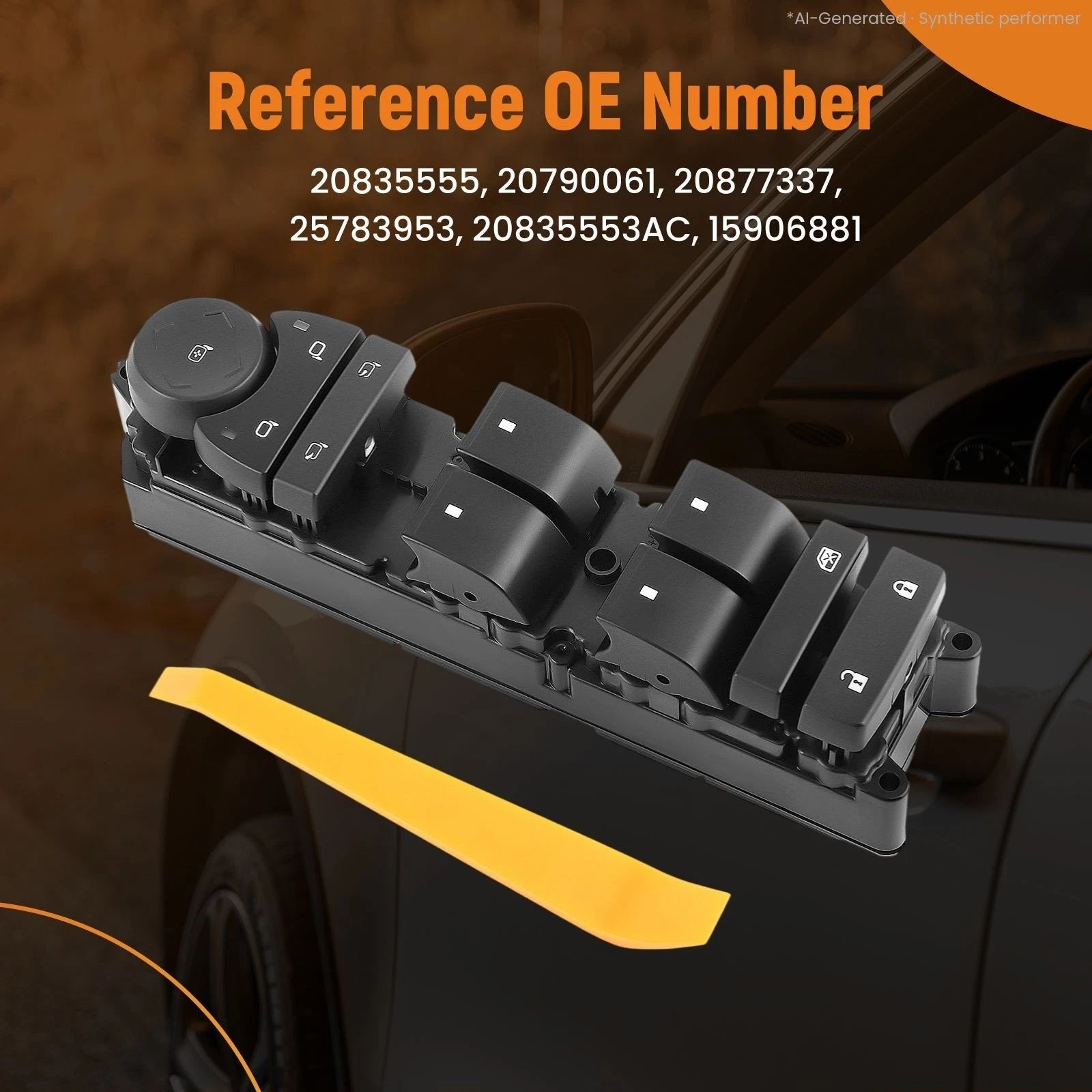 Driver Side Master Power Window Switch for GMC Yukon XL 2500 (2010–2013) 25783951