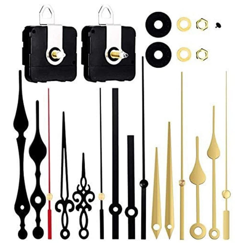 Complete Quartz Clock Movement and Hand Set for Wall Clock Restoration