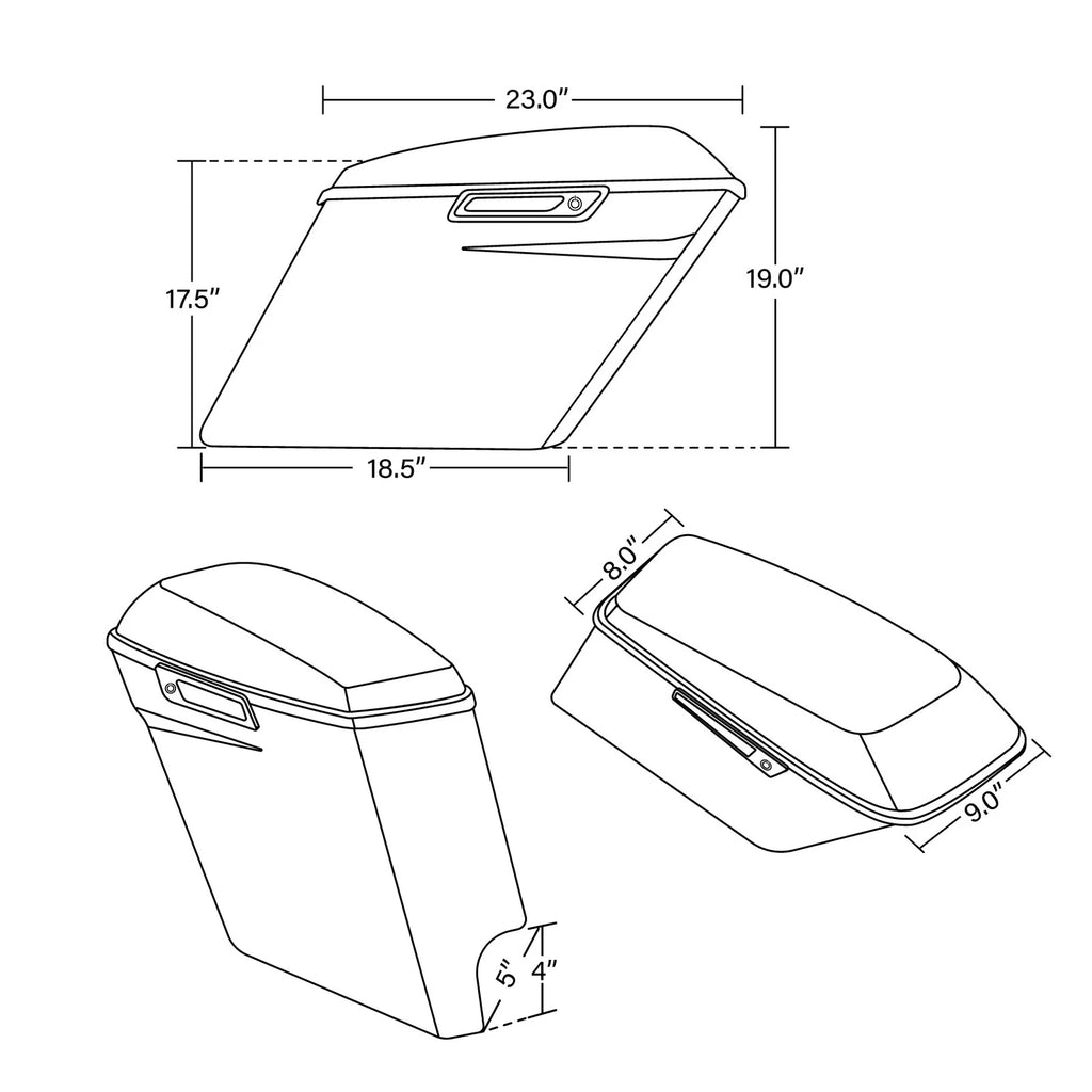 Hard Saddlebags Conversion Bracket for Harley Dyna Super Glide FXD (2008–2017)