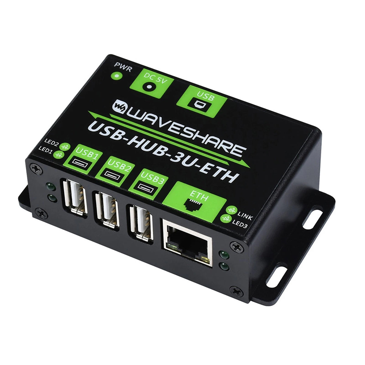 3X USB Ports Connector Adapter for Mac OS/Linux (10/100M)
