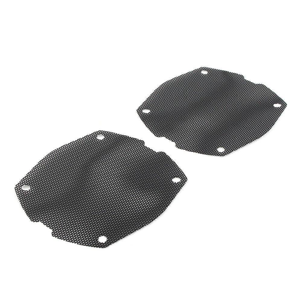 Black Thin Mesh Front Fairing Speaker Grilles for Harley FLH (1998–2013)