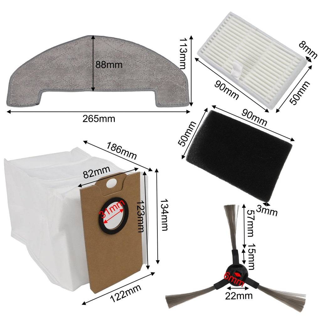 Accessory Set for MONSGA MS1 MAX Robot Vacuum