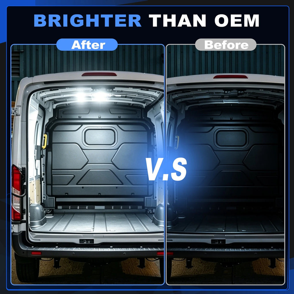2X Interior LED Dome Light for Ford Transit 150 250 350 HD (2015–2024)