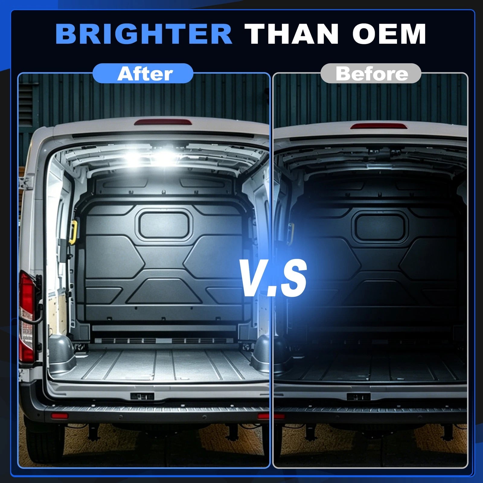 2X Interior LED Dome Light for Ford Transit 150 250 350 HD (2015–2024)