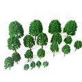 20pc Mixed Size Model Trees for Train Railroad Scenery Landscape