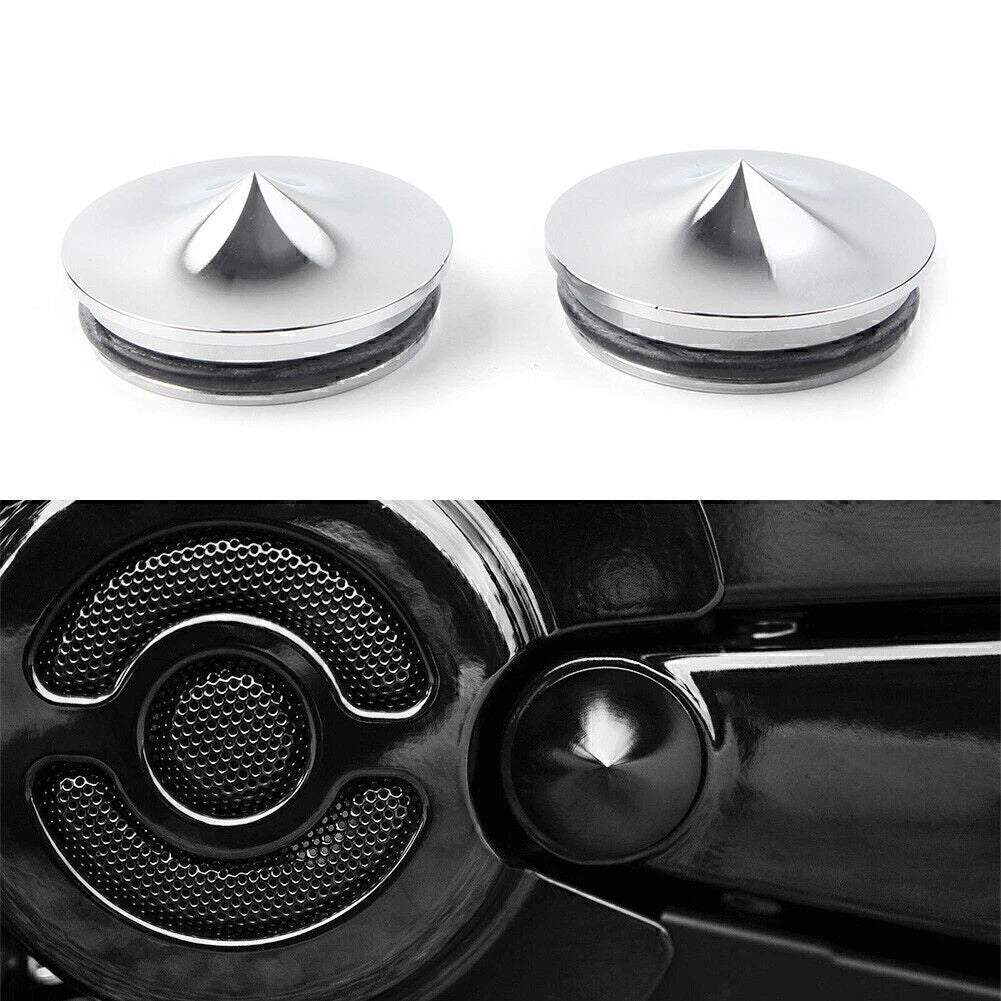 2pcs Chrome Swingarm Pivot Covers for Harley V-Rod (2006–2017)