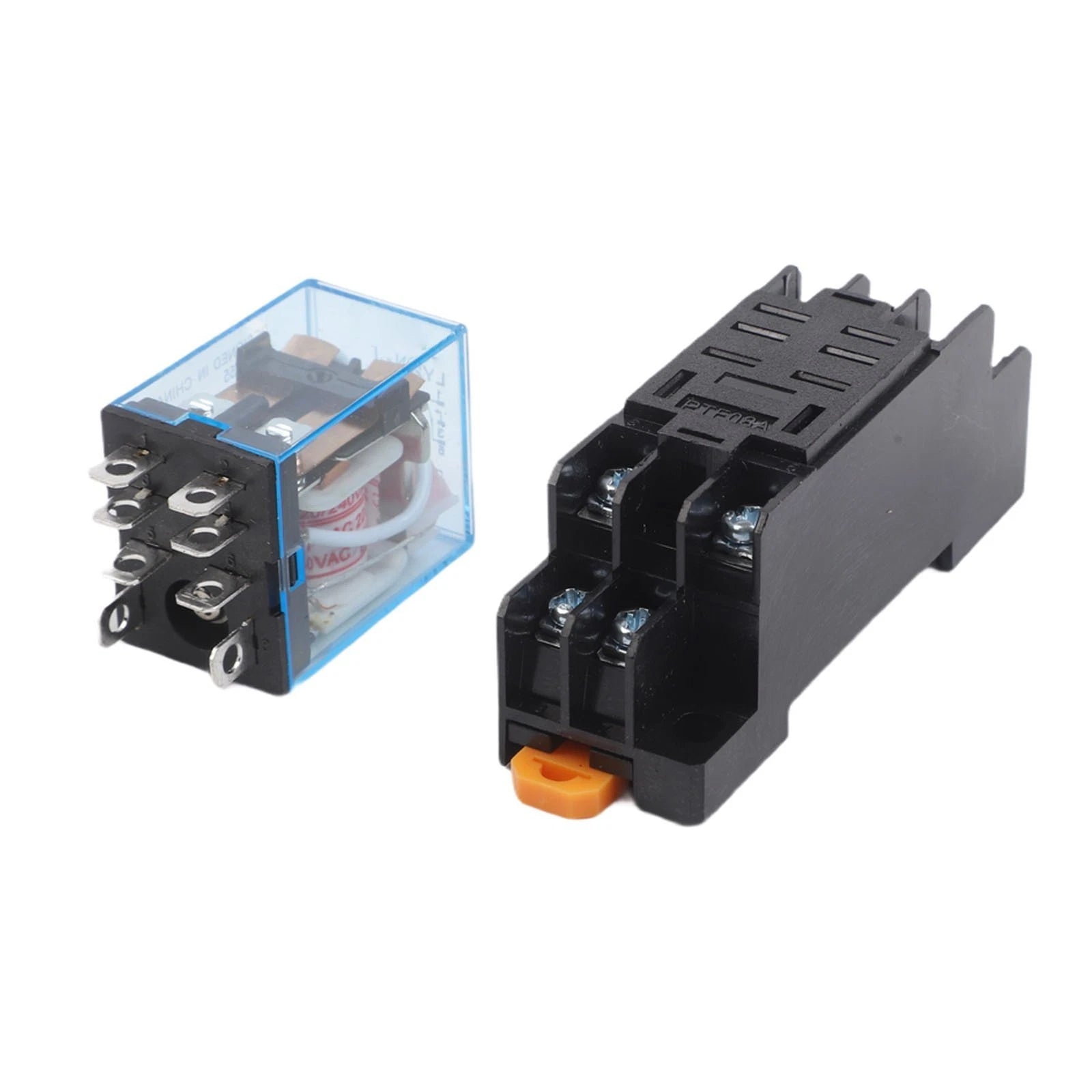 8 Pin AC Relay and Socket Base for DPDT Applications (LY2NJ)