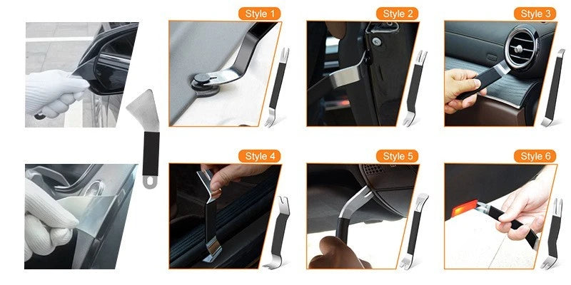 Car Trim Removal Tool Set for Interior Repair - Stainless Steel, Non-slip Handle