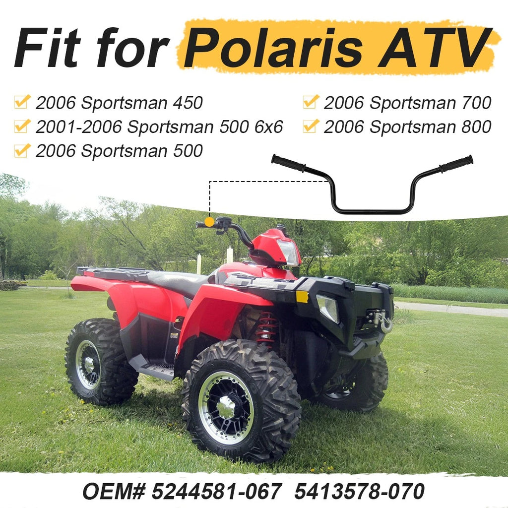 Heavy Duty Handlebar w/Grips for Polaris Sportsman 400 500 700 800 6x6 (2001–2006)