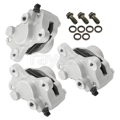 Front Rear Brake Calipers & Pads for Arctic Cat Bearcat 454 (1996–1998) 375 (2002)