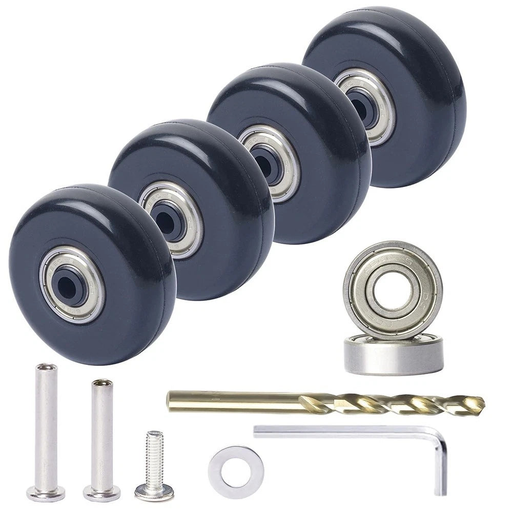 50mm Luggage Wheel Replacement Kit with Precision Bearings and Casters